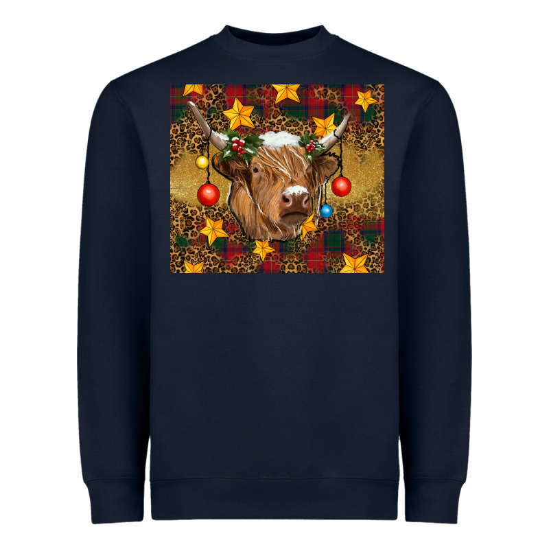 Christmas Highland Cow Tumbler Heavyweight Sweatshirt by RanaPortraitStore | Teevron