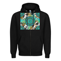Black gemstone leopard cowhide Zipper Hoodie - NancyCooperArtShop