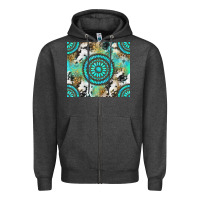 Charcoal Heather gemstone leopard cowhide Zipper Hoodie - NancyCooperArtShop