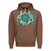 Chestnut gemstone leopard cowhide Zipper Hoodie - NancyCooperArtShop