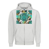Dove Grey gemstone leopard cowhide Zipper Hoodie - NancyCooperArtShop