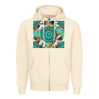 Sandshell gemstone leopard cowhide Zipper Hoodie - NancyCooperArtShop