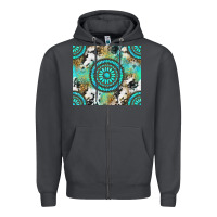 Smoke gemstone leopard cowhide Zipper Hoodie - NancyCooperArtShop