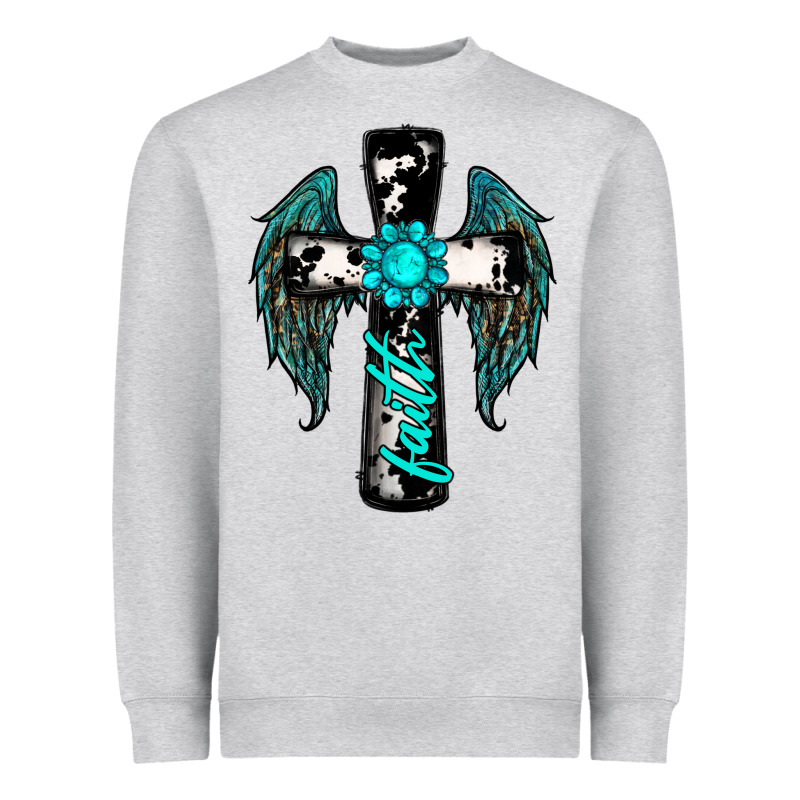 Cross Faith Gemstone Wings Heavyweight Sweatshirt by RanaPortraitStore | Teevron