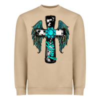 Mushroom cross faith gemstone wings Heavyweight Sweatshirt - RanaPortraitStore