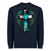 Navy cross faith gemstone wings Heavyweight Sweatshirt - RanaPortraitStore