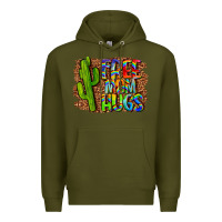 Army Green free mom hugs Premium Hoodie - LillyAllenDesigns