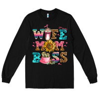 Black wife mom boss Long Sleeve Tee - AdoDesignShop