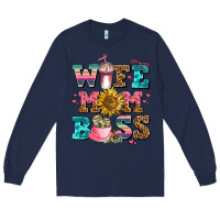 Navy wife mom boss Long Sleeve Tee - AdoDesignShop
