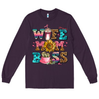 Plum wife mom boss Long Sleeve Tee - AdoDesignShop