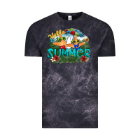 Cloud Black hello summer Vintage Tee - SublimationCraftShop