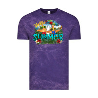 Cloud Purple hello summer Vintage Tee - SublimationCraftShop