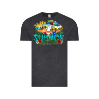 Vintage Black hello summer Vintage Tee - SublimationCraftShop