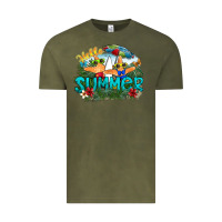 Vintage Olive hello summer Vintage Tee - SublimationCraftShop