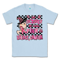Dusty Blue in october we wear pink for breast cancer Classic Tee - AdoDesignShop