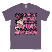 Lavender in october we wear pink for breast cancer Classic Tee - AdoDesignShop