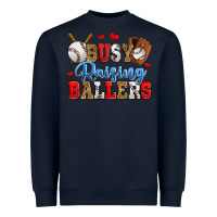 Navy busy raising ballers baseball Heavyweight Sweatshirt - Zillion Design Studio