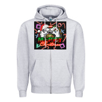 Heather Grey gamer merry christmas Zipper Hoodie - NancyCooperArtShop