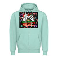 Seafoam gamer merry christmas Zipper Hoodie - NancyCooperArtShop