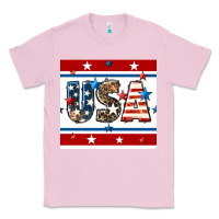 Bubblegum Pink 4th of july usa seamless pattern Classic Tee - BundleAndBundleShop
