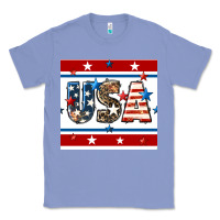 Colony Blue 4th of july usa seamless pattern Classic Tee - BundleAndBundleShop