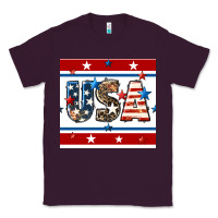 Plum 4th of july usa seamless pattern Classic Tee - BundleAndBundleShop