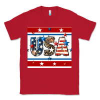 Red 4th of july usa seamless pattern Classic Tee - BundleAndBundleShop