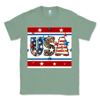 Sage 4th of july usa seamless pattern Classic Tee - BundleAndBundleShop