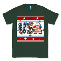 Sports Green 4th of july usa seamless pattern Classic Tee - BundleAndBundleShop
