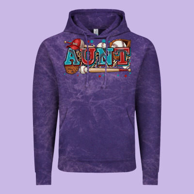 Aunt Baseball Vintage Hoodie Designed By Zillion Design Studio