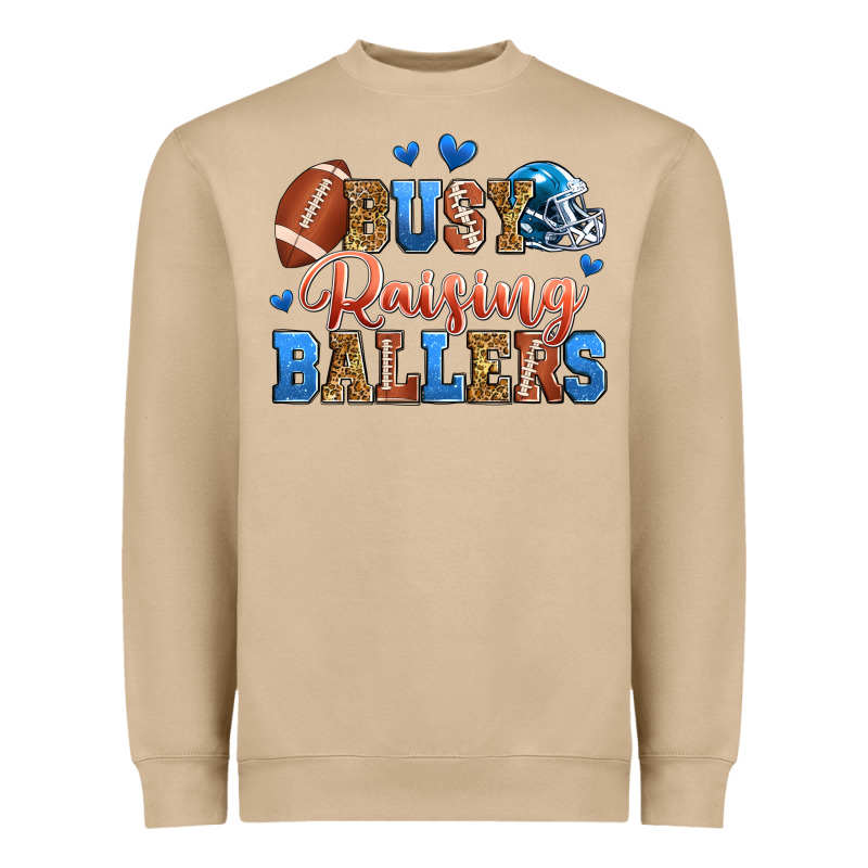 Busy Raising Ballers American Football Heavyweight Sweatshirt by Zillion Design Studio | Teevron