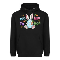 Black too hip to hop easter Heavyweight Hoodie - MaliasSmallBusiness