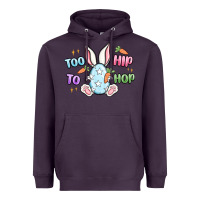 Plum too hip to hop easter Heavyweight Hoodie - MaliasSmallBusiness