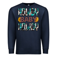 Navy western howdy baby howdy Premium Sweatshirt - NancyCooperArtShop