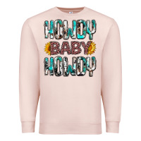 Pale Pink western howdy baby howdy Premium Sweatshirt - NancyCooperArtShop