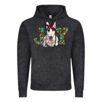Vintage Black Christmas joy bull terrier Vintage Hoodie - RanaPortraitStore