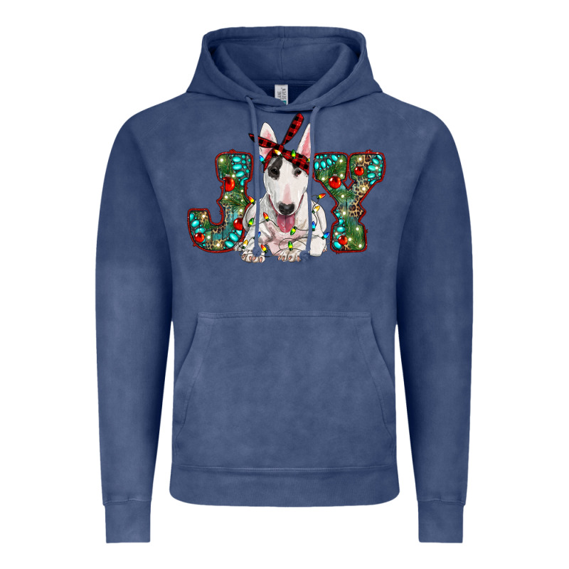 Christmas Joy Bull Terrier Vintage Hoodie by RanaPortraitStore | Teevron