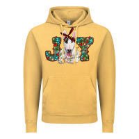 Vintage Mustard Christmas joy bull terrier Vintage Hoodie - RanaPortraitStore