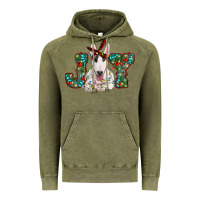 Vintage Olive Christmas joy bull terrier Vintage Hoodie - RanaPortraitStore