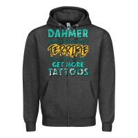 Charcoal Heather get more tattoos Zipper Hoodie - NancyCooperArtShop