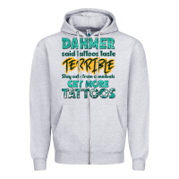 Heather Grey get more tattoos Zipper Hoodie - NancyCooperArtShop