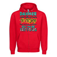 Red get more tattoos Zipper Hoodie - NancyCooperArtShop
