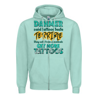 Seafoam get more tattoos Zipper Hoodie - NancyCooperArtShop