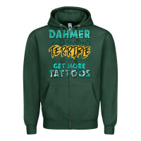 Sports Green get more tattoos Zipper Hoodie - NancyCooperArtShop