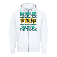 White get more tattoos Zipper Hoodie - NancyCooperArtShop