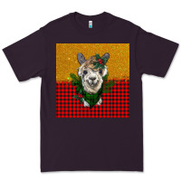 Plum christmas alpacas Premium Tee - BarkalooDesign