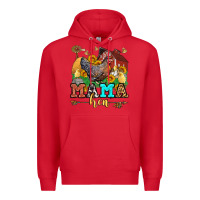 Red mama hen Premium Hoodie - LillyAllenDesigns