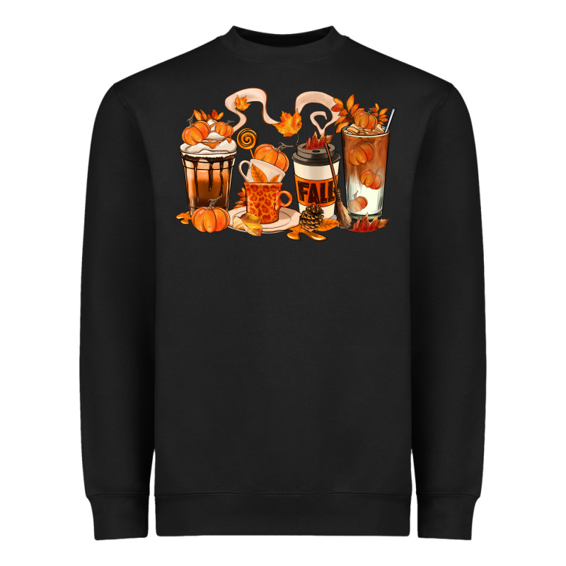 Fall Coffee Cups Heavyweight Sweatshirt by texasbilliewilder | Teevron