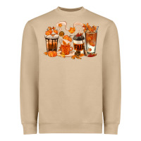 Mushroom Fall Coffee Cups Heavyweight Sweatshirt - texasbilliewilder