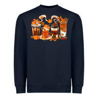 Navy Fall Coffee Cups Heavyweight Sweatshirt - texasbilliewilder
